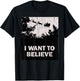 Funny Christmas "I Want To Believe" T shirt with Santa Claus T-Shirt - T-Shirt | Black