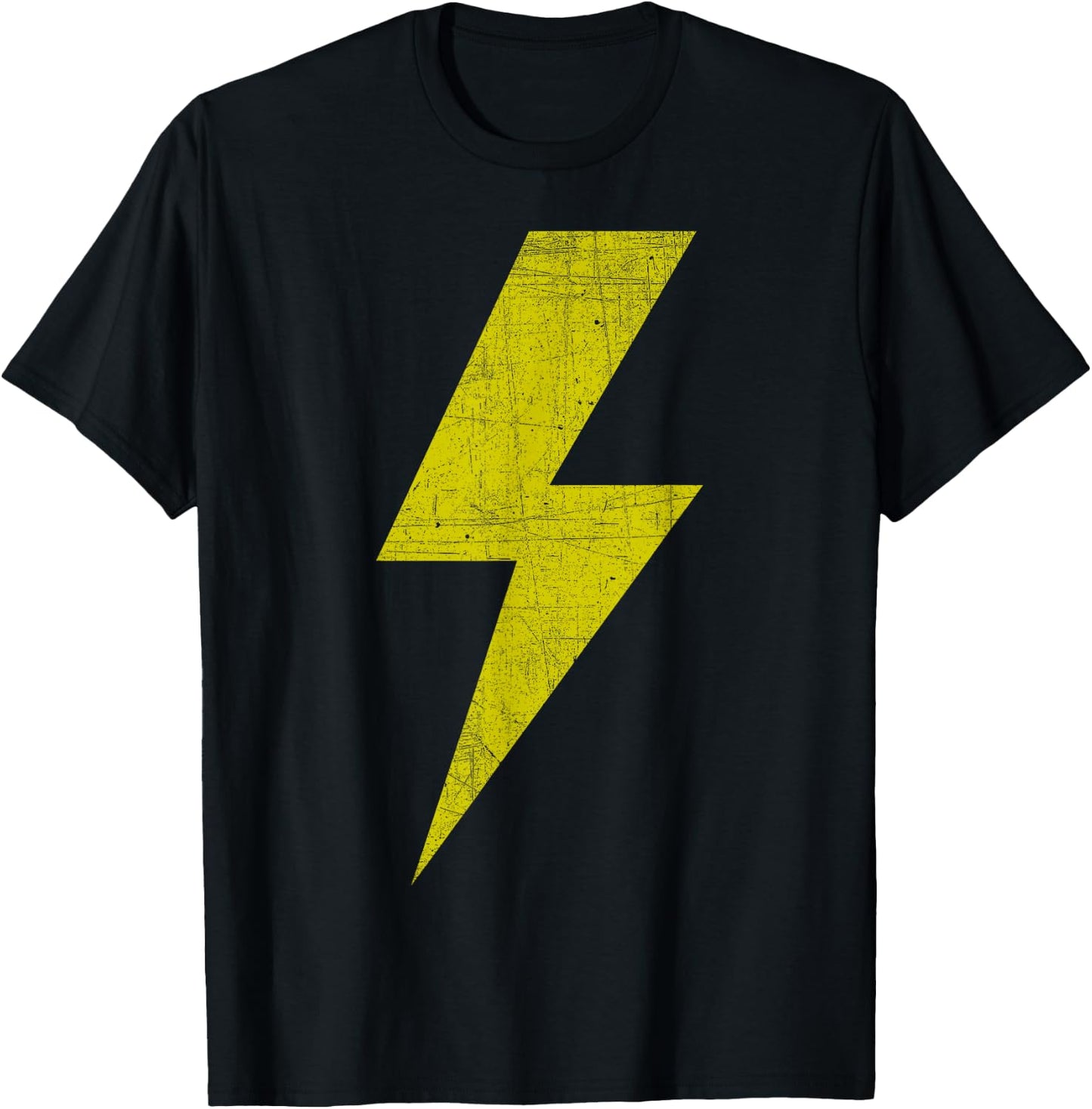 Yellow Thunderbolt Bolt Lightning Team T-Shirt - T-Shirt | Black