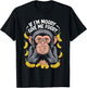 If I'm Moody Give Me Foody Monkey T-Shirt - T-Shirt | Black