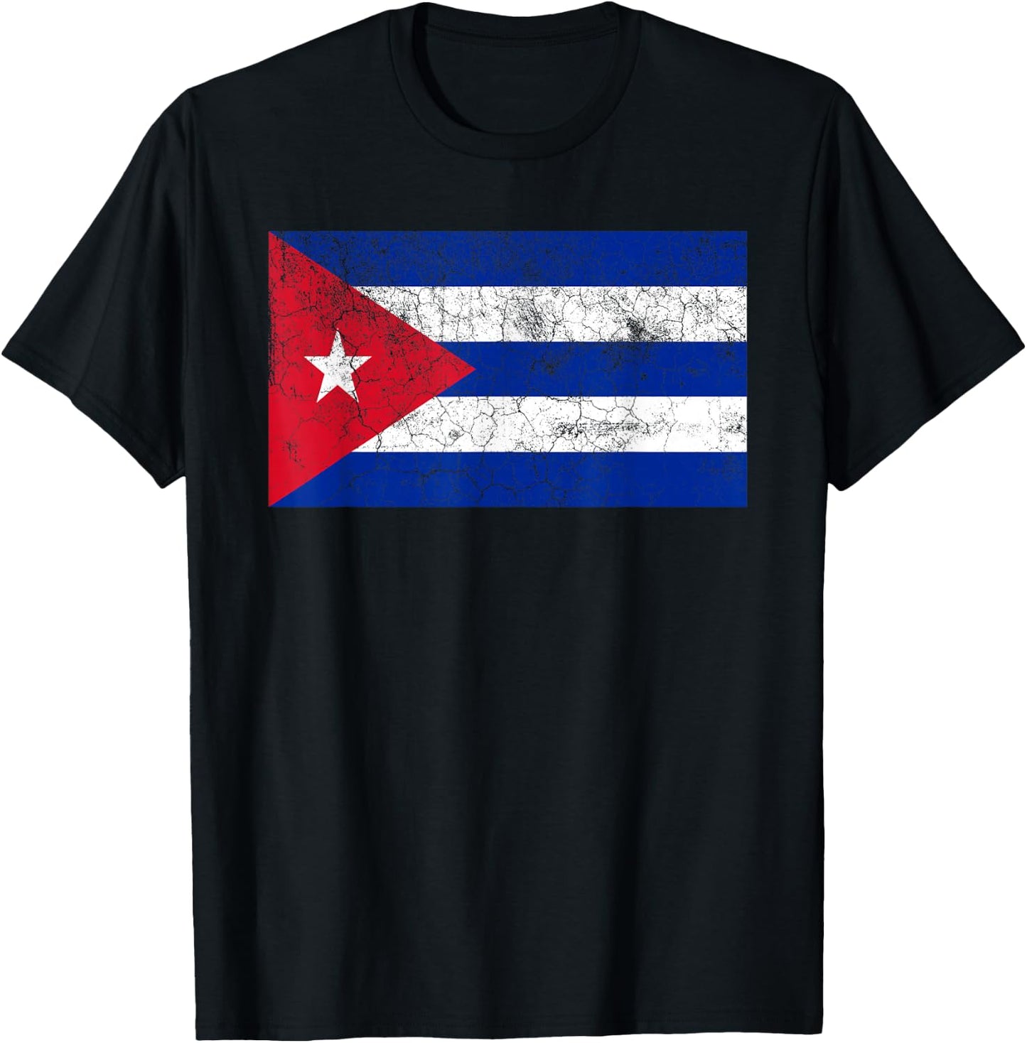 Cuban Flag T Shirt Cuba Vintage Pride Men Women Kids Gift T-Shirt - T-Shirt | Black