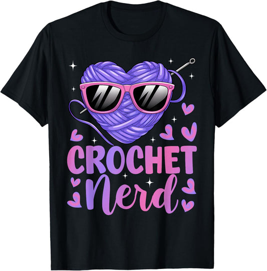 Crochet Crocheting Crochet Nerd T-Shirt - T-Shirt | Black