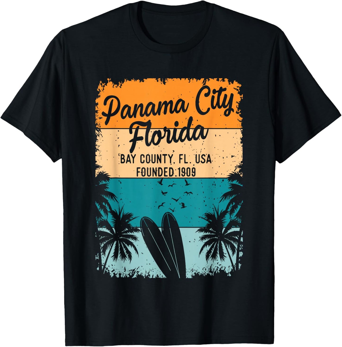 Panama City Beach Florida FL Souvenirs Gifts Men Women Kids T-Shirt - T-Shirt | Black