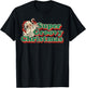 Super Groovy Vintage Christmas Shirt Retro 70s Style T-Shirt - T-Shirt | Black