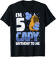 5 Years Capy Birthday to me Boys 5th Birthday Capybara T-Shirt - T-Shirt | Black