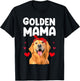 Golden Retriever Design For Mom Women Golden Retriever Lover T-Shirt - T-Shirt | Black
