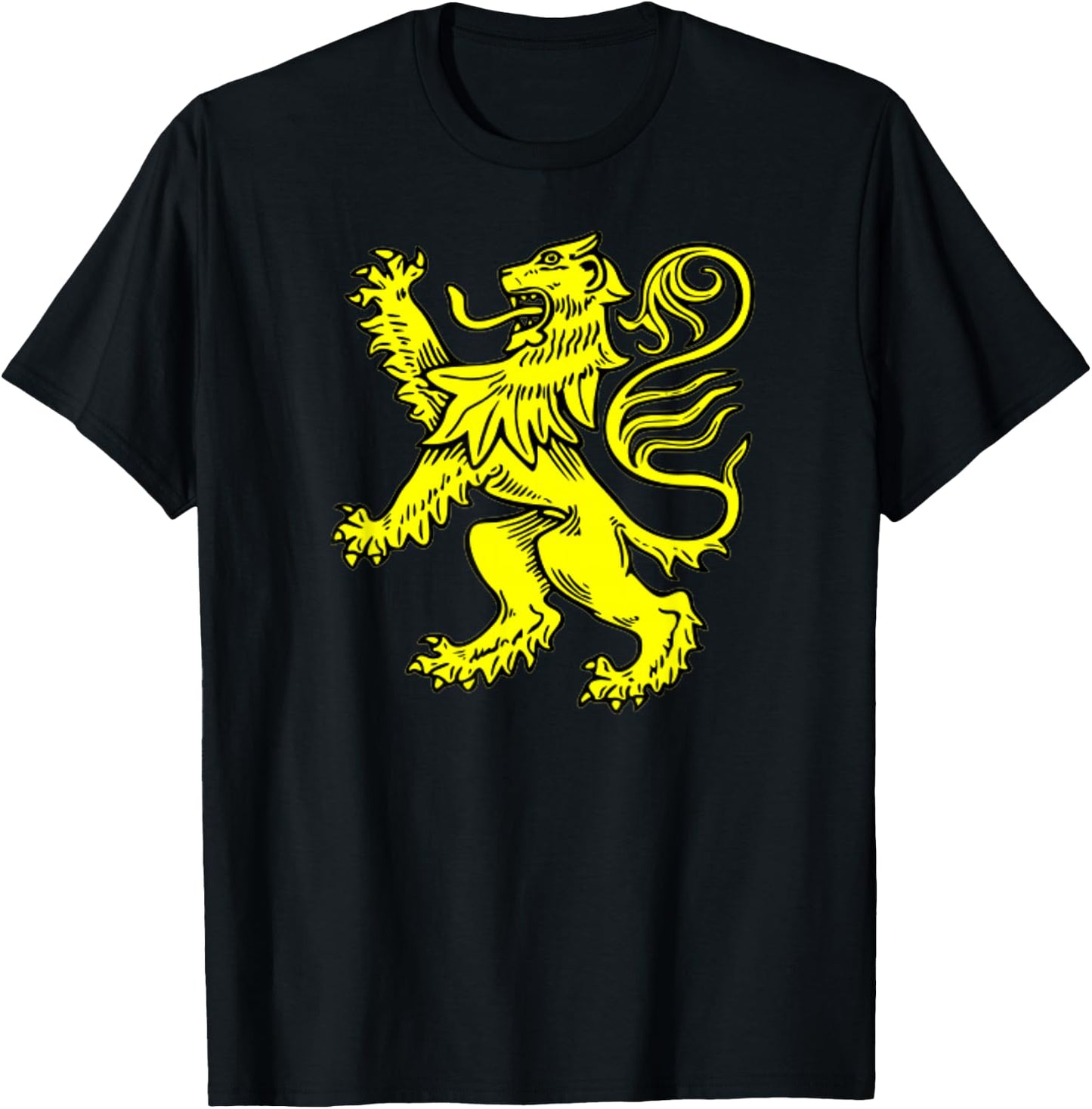 Classic Medieval Middle Ages Lion T-Shirt - T-Shirt | Black