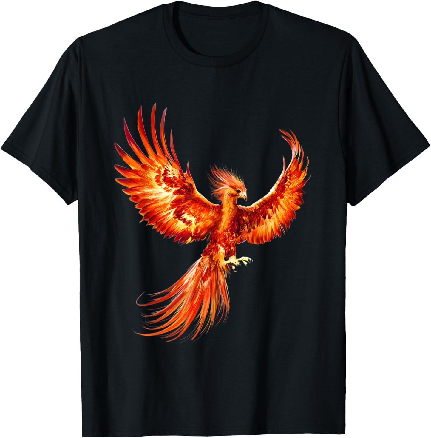 Rising Phoenix Fire Fenix Inspirational Fantasy Gift T-Shirt - T-Shirt | Black