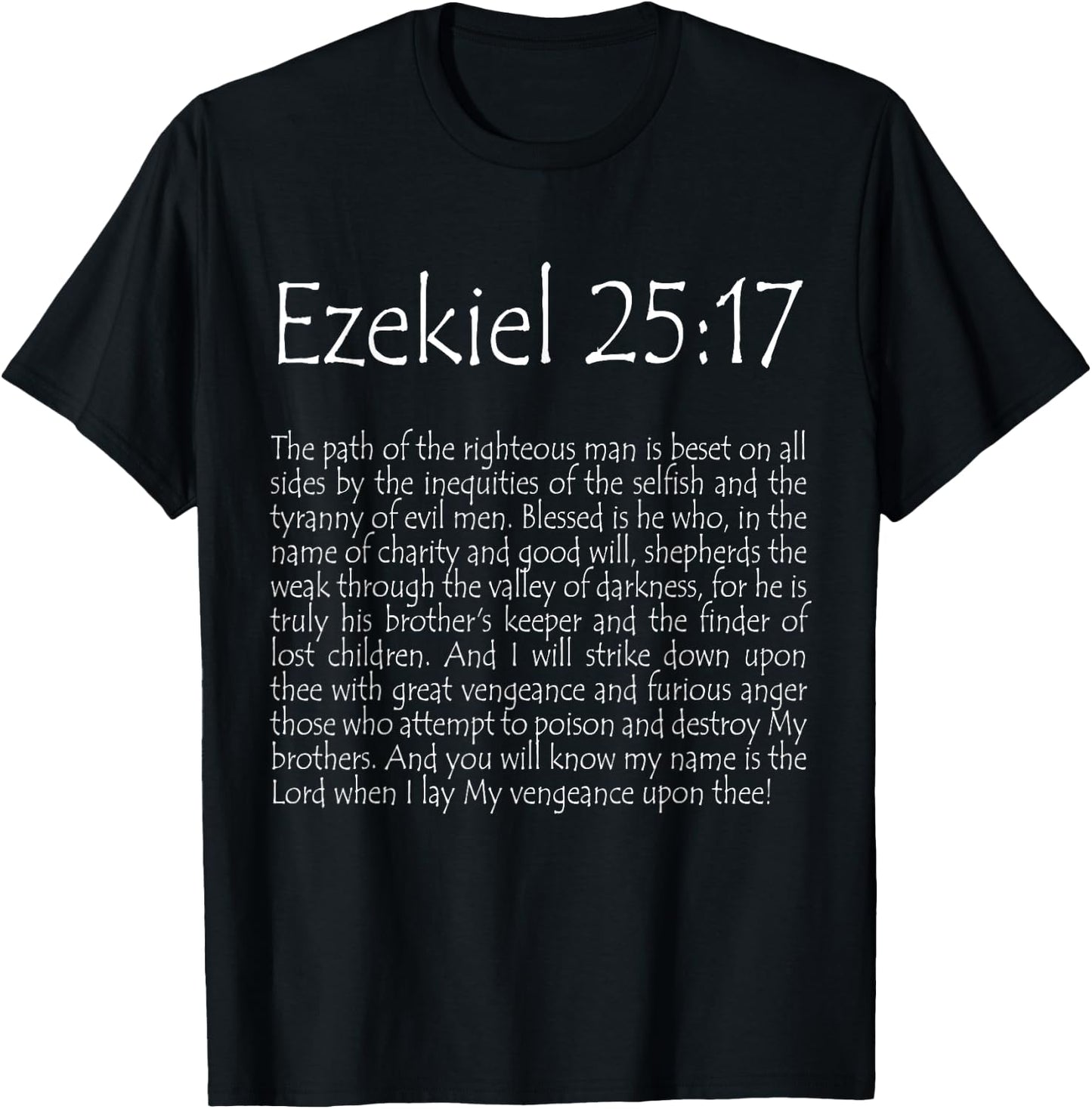 Ezekiel 25:17 Dark T-Shirt - T-Shirt | Black