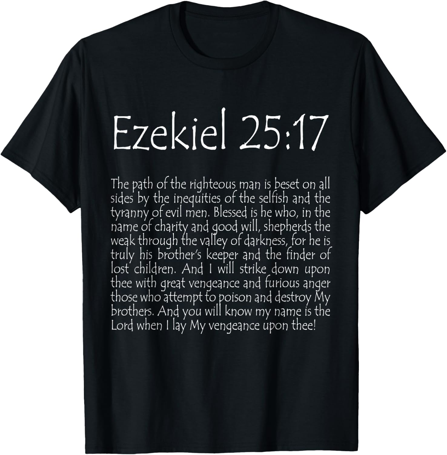 Ezekiel 25:17 Dark T-Shirt - T-Shirt | Black