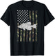Crappie Fishing Camo Flag (on Back) T-Shirt - T-Shirt | Black
