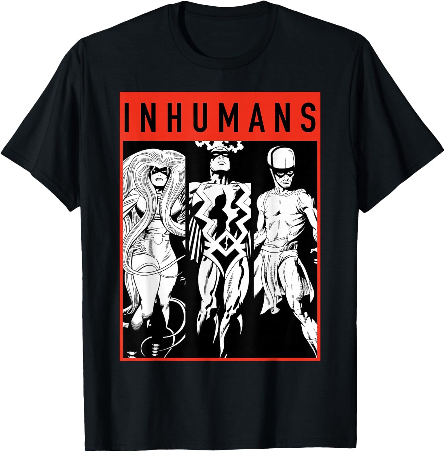 Marvel The Inhumans Black Bolt Karnak Medusa Graphic T-Shirt - T-Shirt | Black
