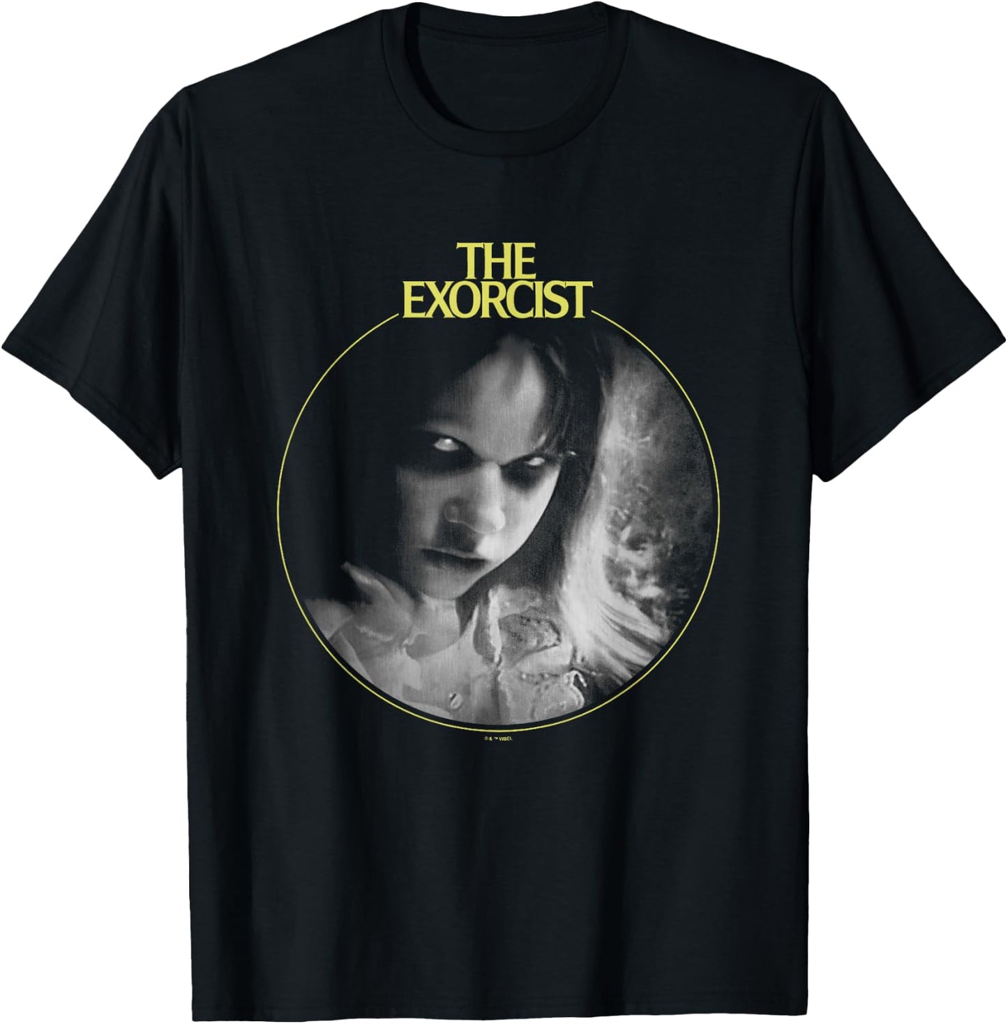 The Exorcist Regan MacNeil Possessed Big Face Portrait T-Shirt - T-Shirt | Black