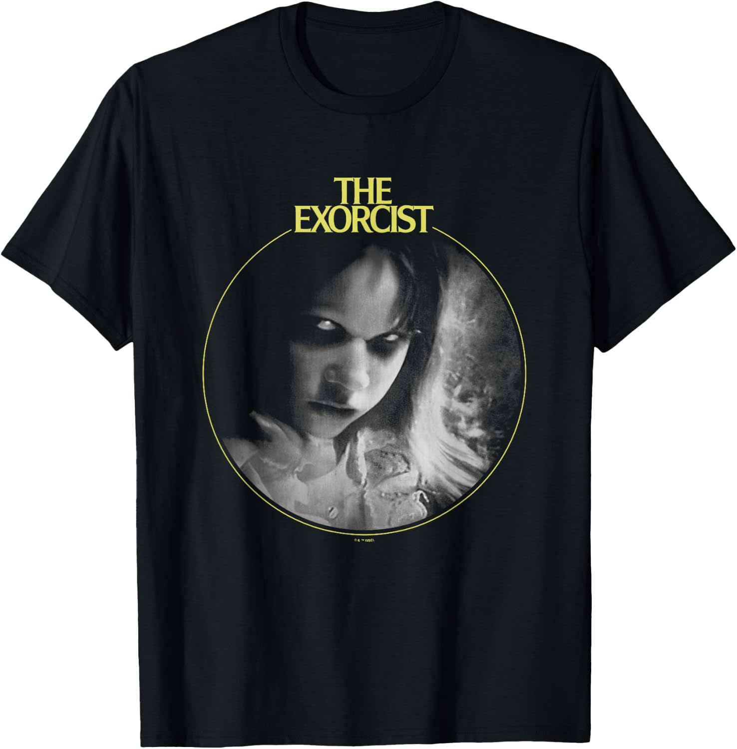 The Exorcist Regan MacNeil Possessed Big Face Portrait T-Shirt - T-Shirt | Black