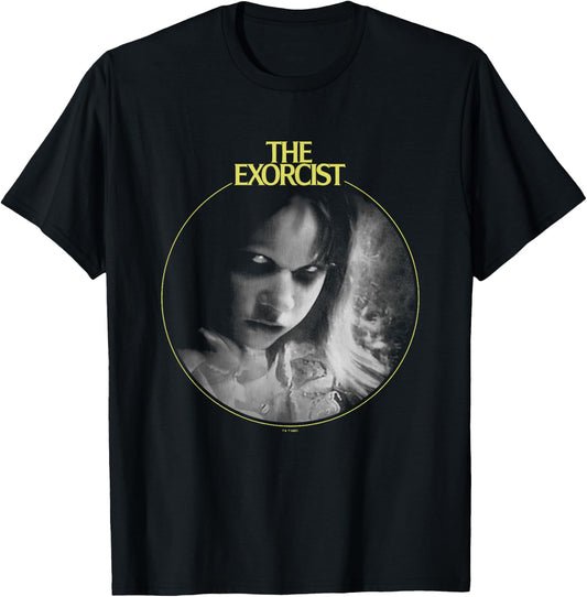 The Exorcist Regan MacNeil Possessed Big Face Portrait T-Shirt - T-Shirt | Black