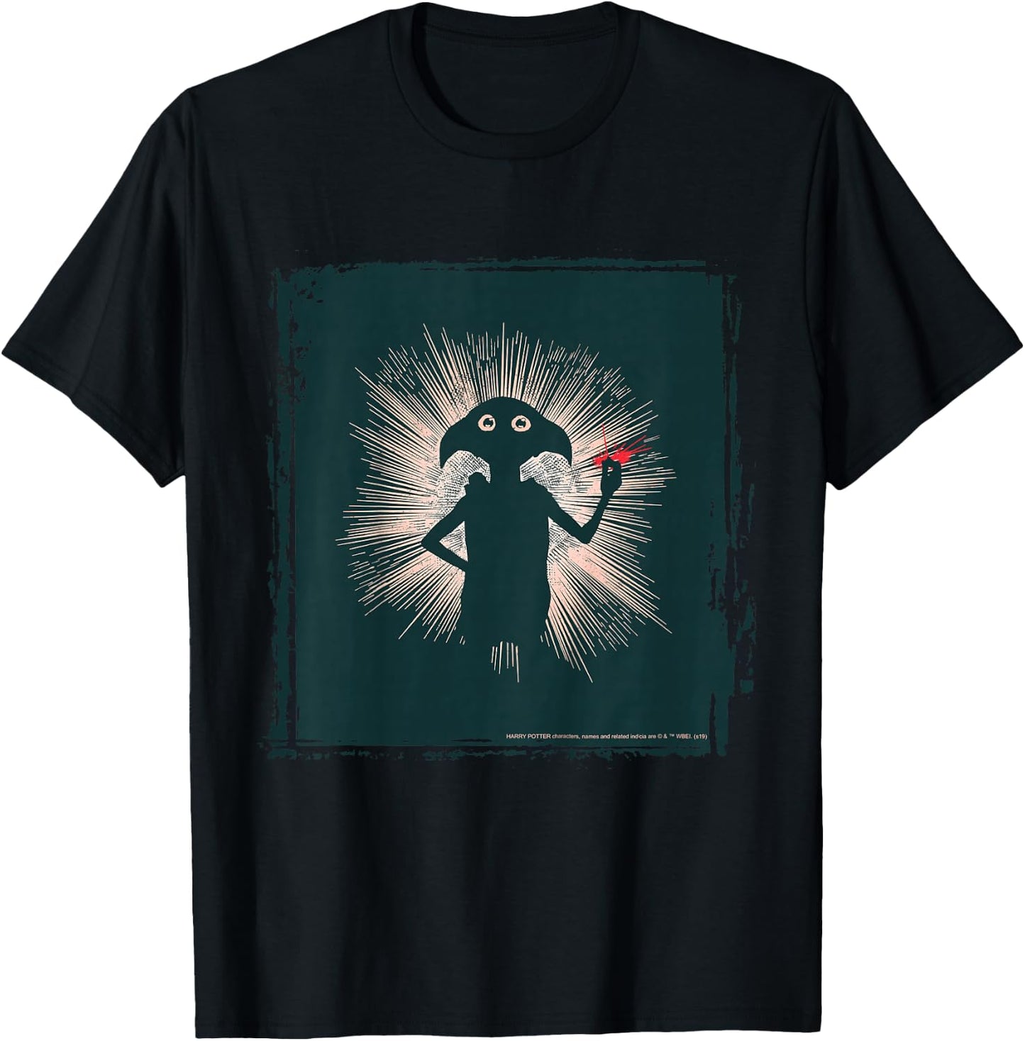 Kids Harry Potter Dobby Magical Snap Silhouette T-Shirt - T-Shirt | Black