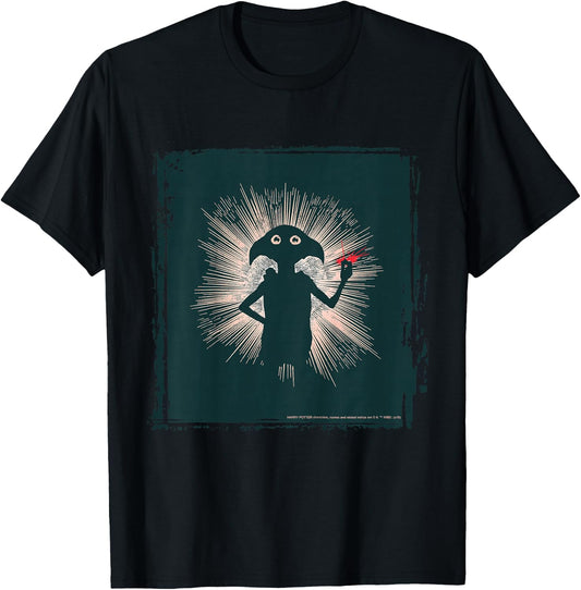 Kids Harry Potter Dobby Magical Snap Silhouette T-Shirt - T-Shirt | Black