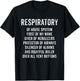 Respiratory House Sputum Giver Of Nebulizers Funny Therapy T-Shirt - T-Shirt | Black