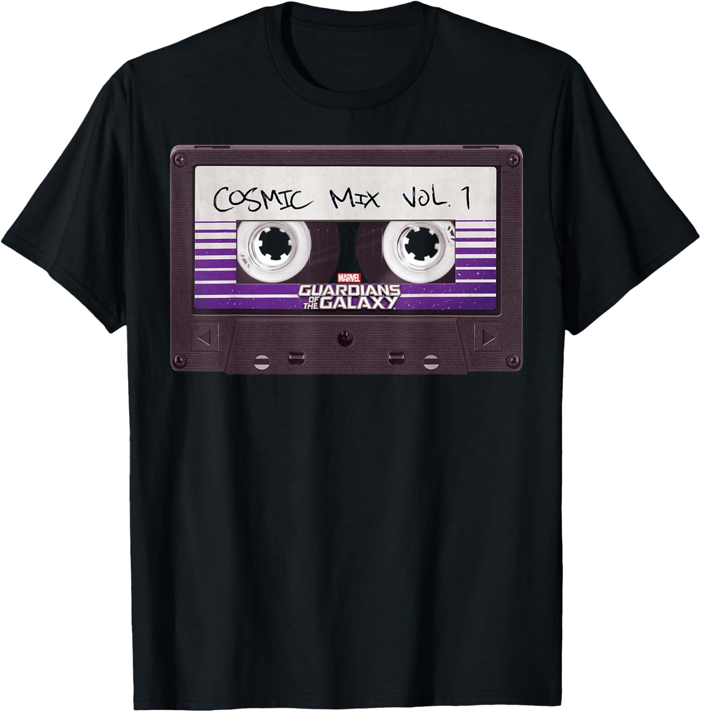 Marvel Guardians of the Galaxy Cosmic Mix Vol 1 Tape Logo T-Shirt - T-Shirt | Black