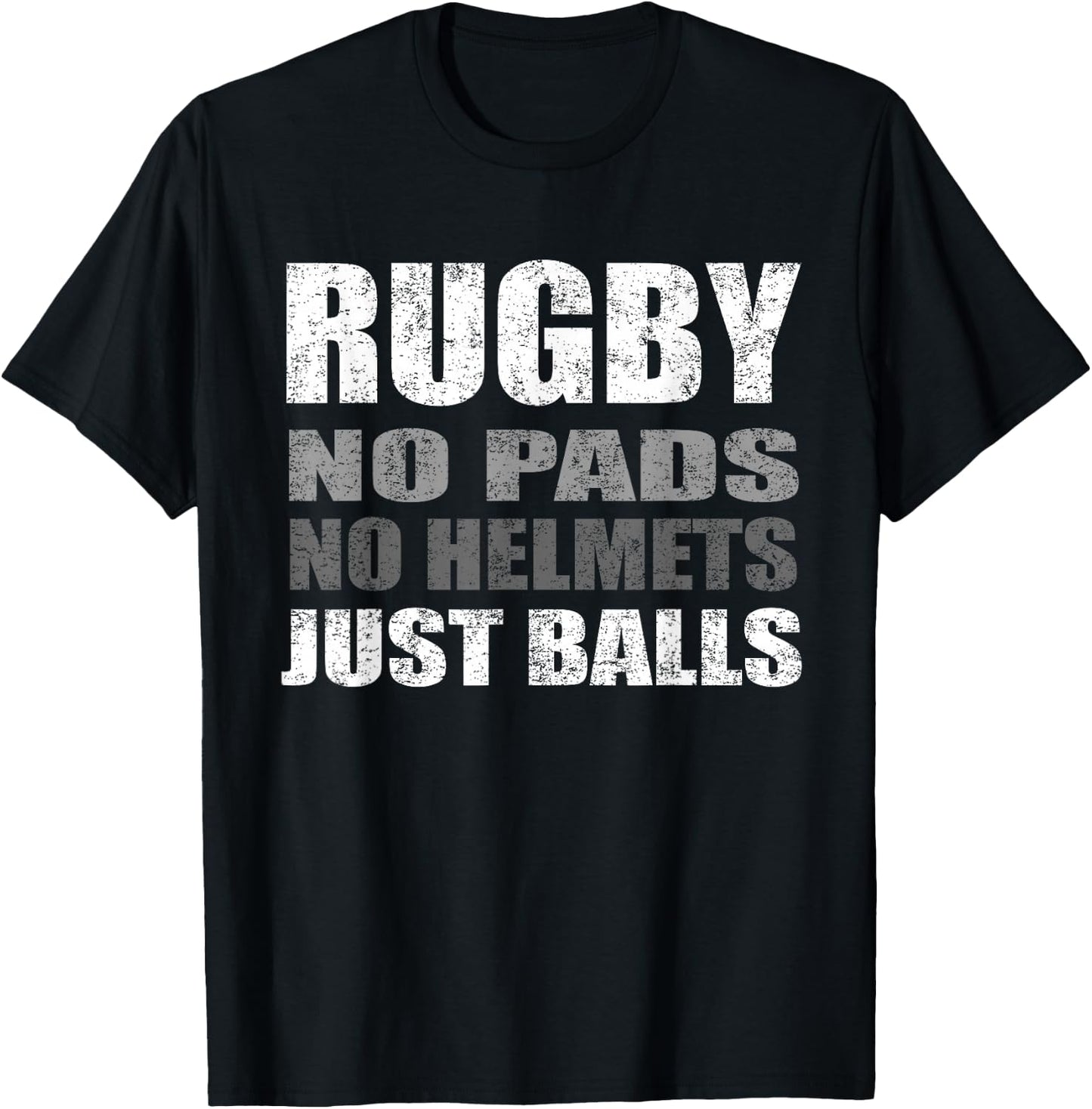 Rugby Just Balls Funny For Players and Fans T-Shirt - T-Shirt | Black
