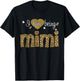 I Love Being Mimi Leopard Plaid Xmas Mimi gifts For Grandma T-Shirt - T-Shirt | Black