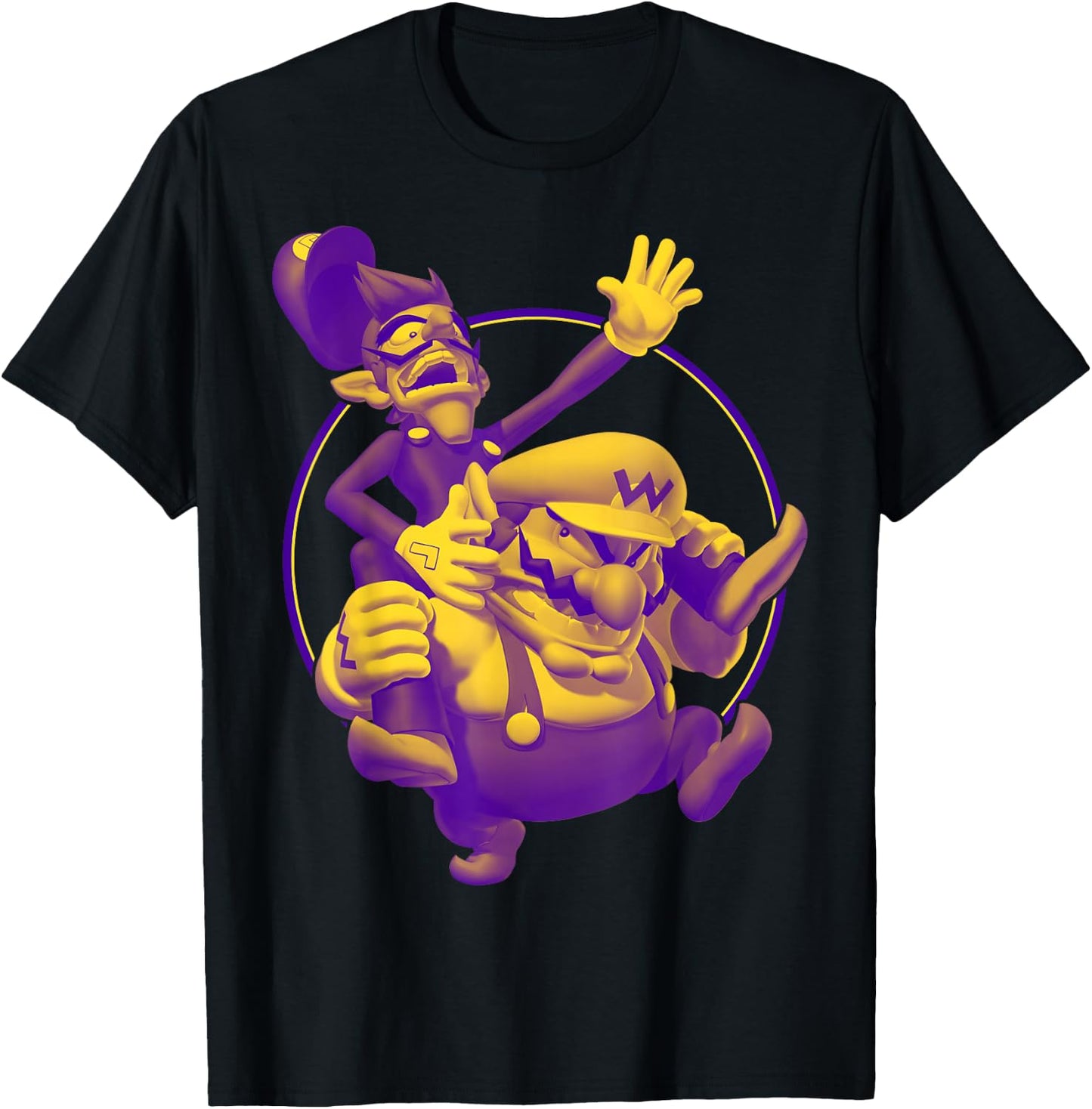 Nintendo Super Mario Waluigi & Wario Duo Graphic T-Shirt - T-Shirt | Black