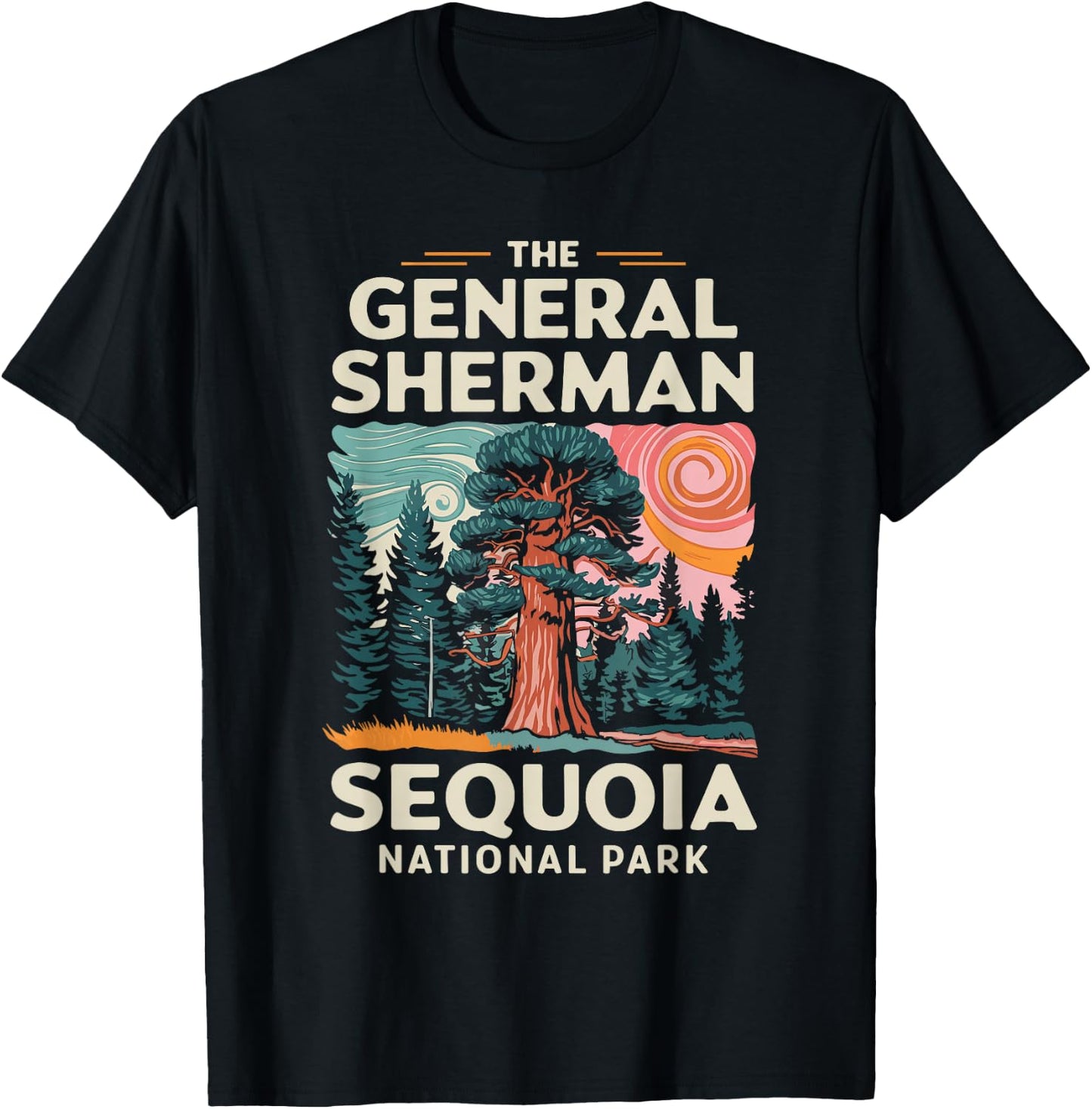 General Sherman Sequoia National Park Shirt Souvenir T-Shirt - T-Shirt | Black