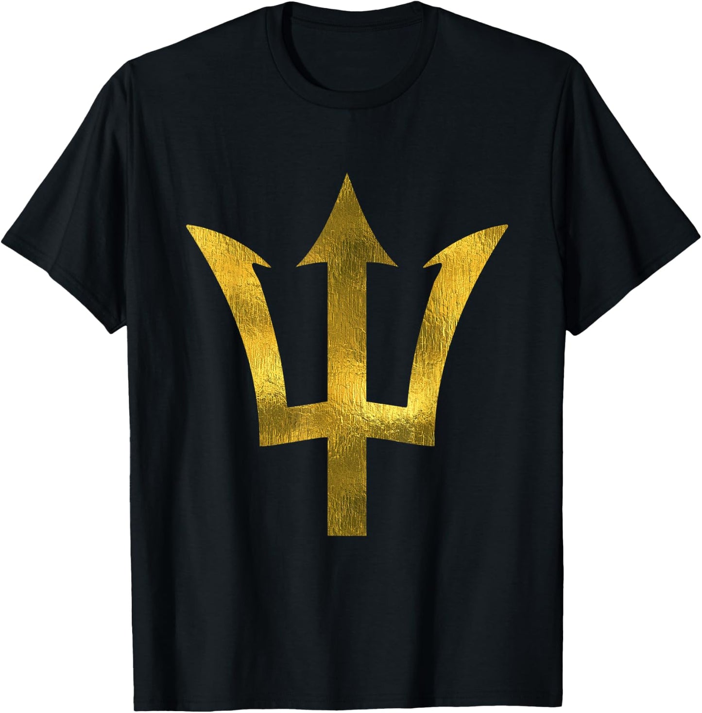 Bajan t shirt Barbados est 1966 gold trident T-Shirt - T-Shirt | Black