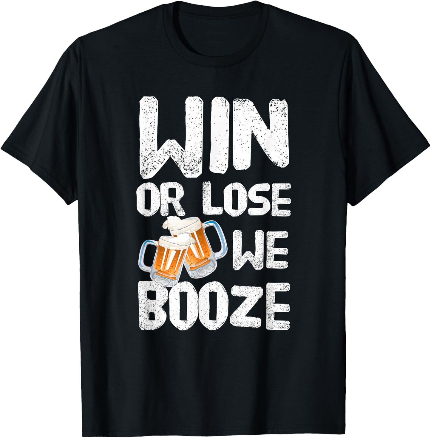 Win or Lose We Booze - Team T-Shirt - T-Shirt | Black