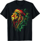 Jamaican Lion Jamaican Rasta Flag Lion Of Judah Reggae Music T-Shirt - T-Shirt | Black