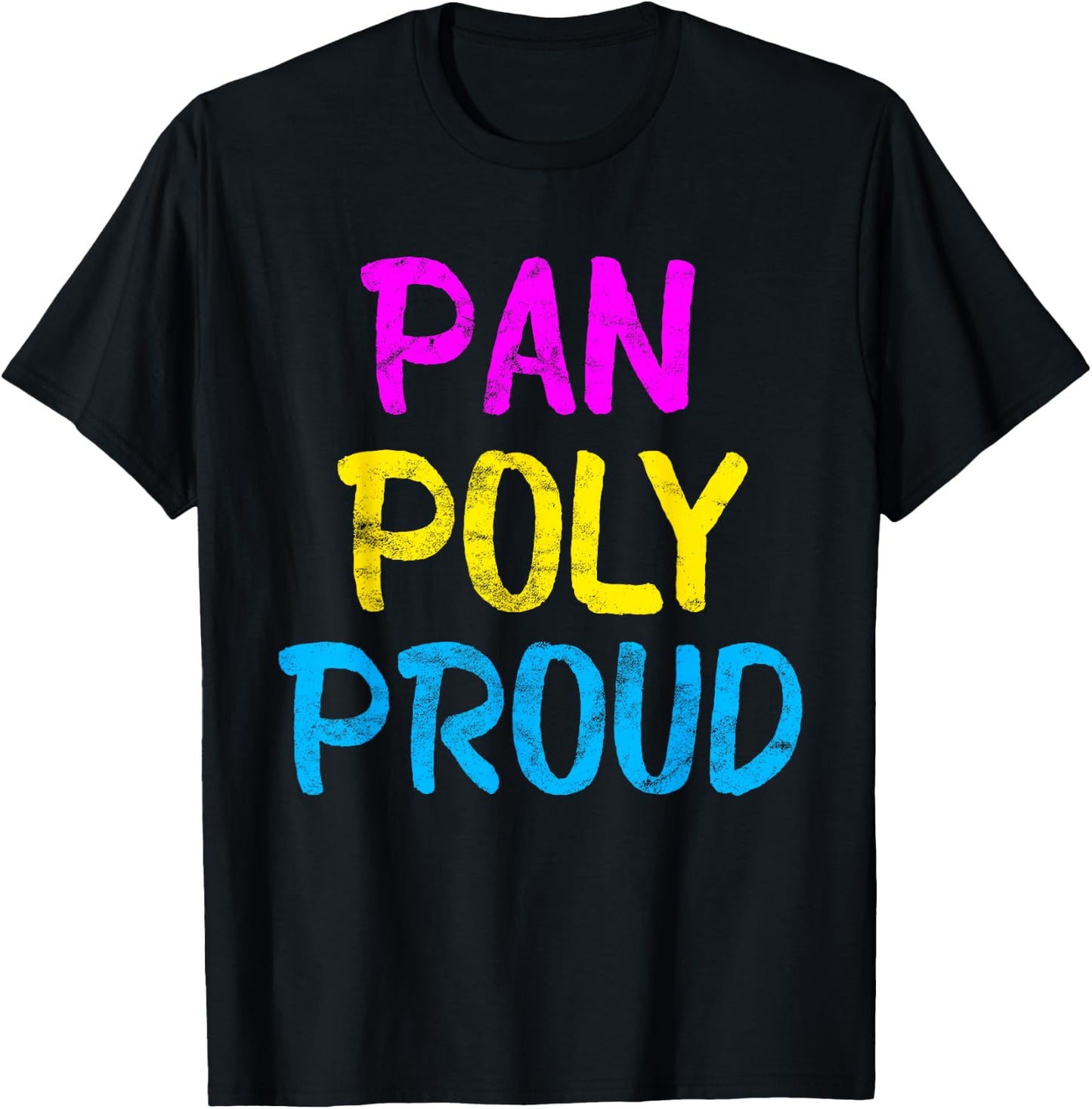 Pansexual Shirt Pan Poly Proud Polyamory Pride Gift T-Shirt - T-Shirt | Black