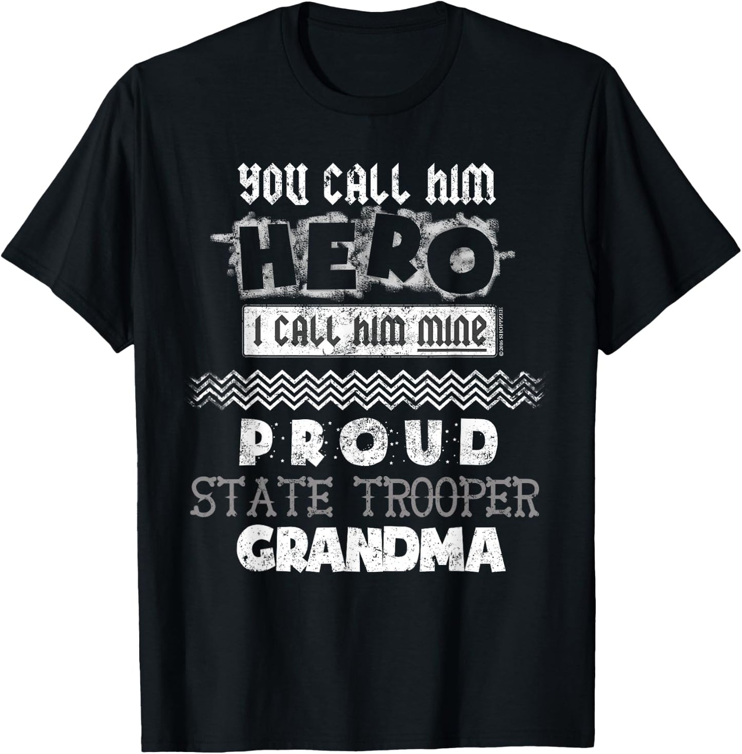 State Police State Trooper Grandma State Trooper Gifts T-Shirt - T-Shirt | Black