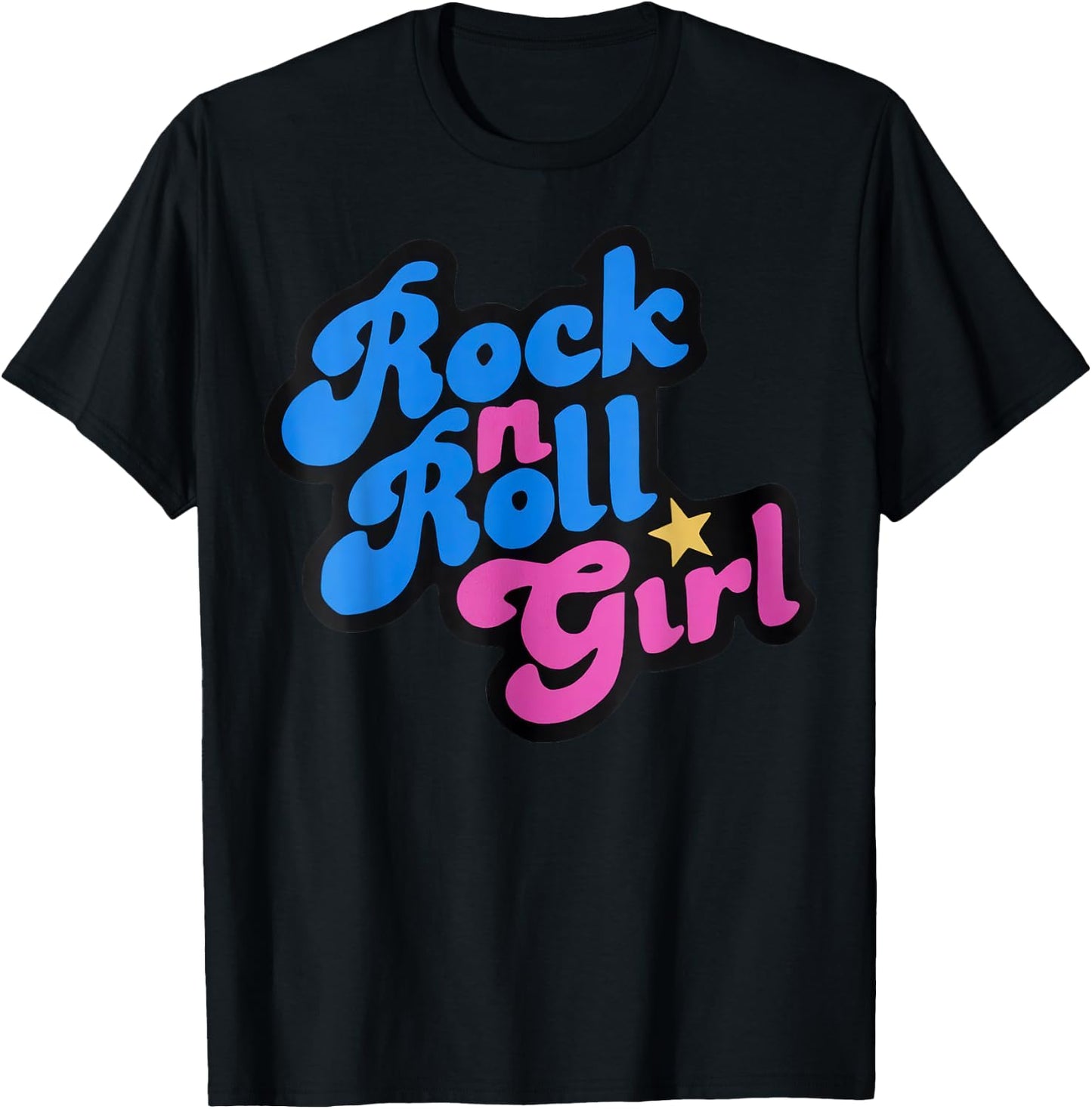 Rock N Roll Girl Ocean Fish Halloween Costumes Group Family T-Shirt - T-Shirt | Black