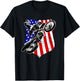 Dirt Bike Motocross 4th of July T-Shirt - T-Shirt | Black
