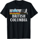 British Columbia Trail Running Retro Mountains 80s Graphic T-Shirt - T-Shirt | Black