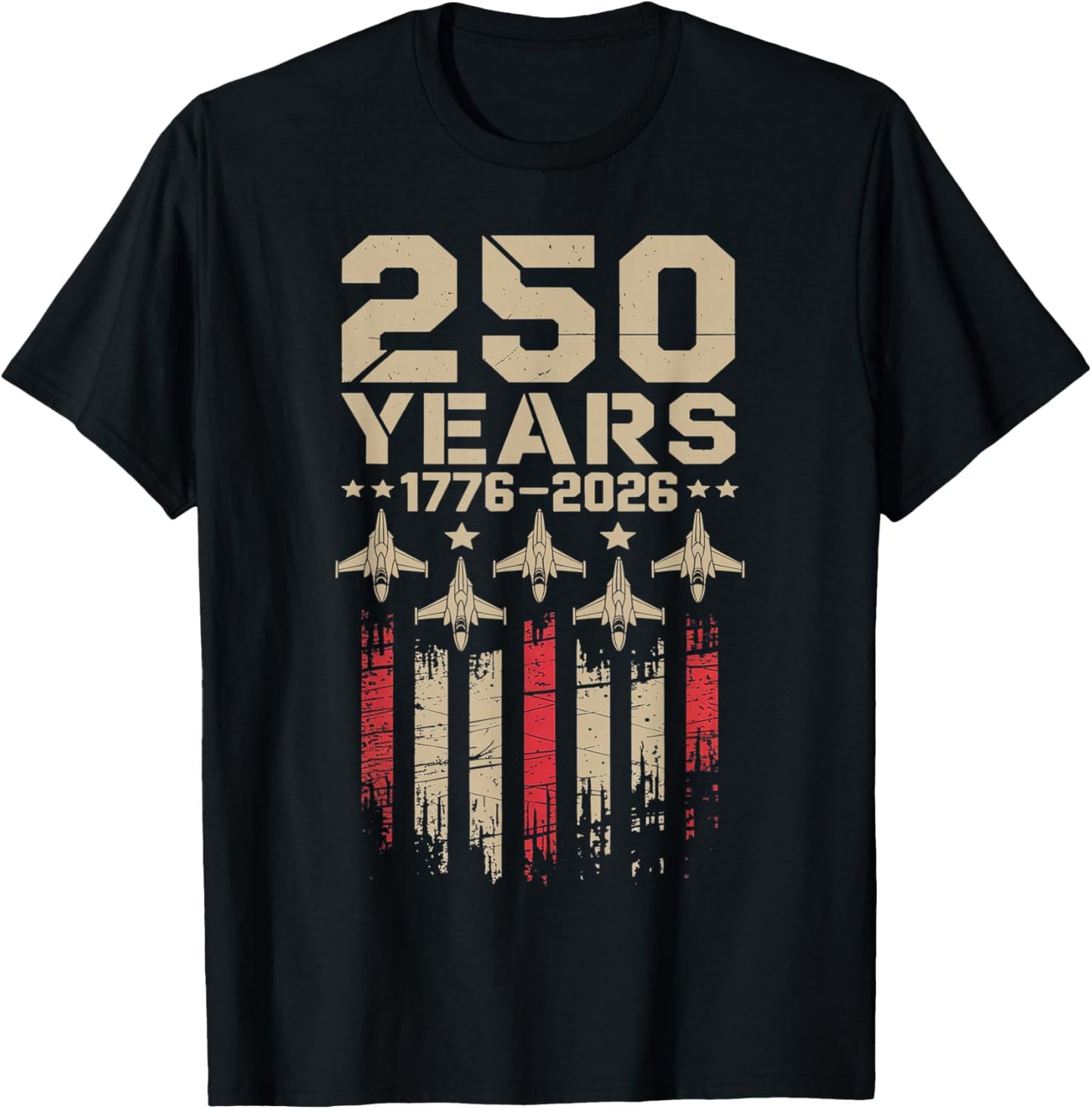 250th Anniversary USA Patriotic 250 Years American 4th July T-Shirt - T-Shirt | Black