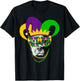 Mardi Gras Pitbull Dog Cute Mardi Gras Shirt T-Shirt - T-Shirt | Black