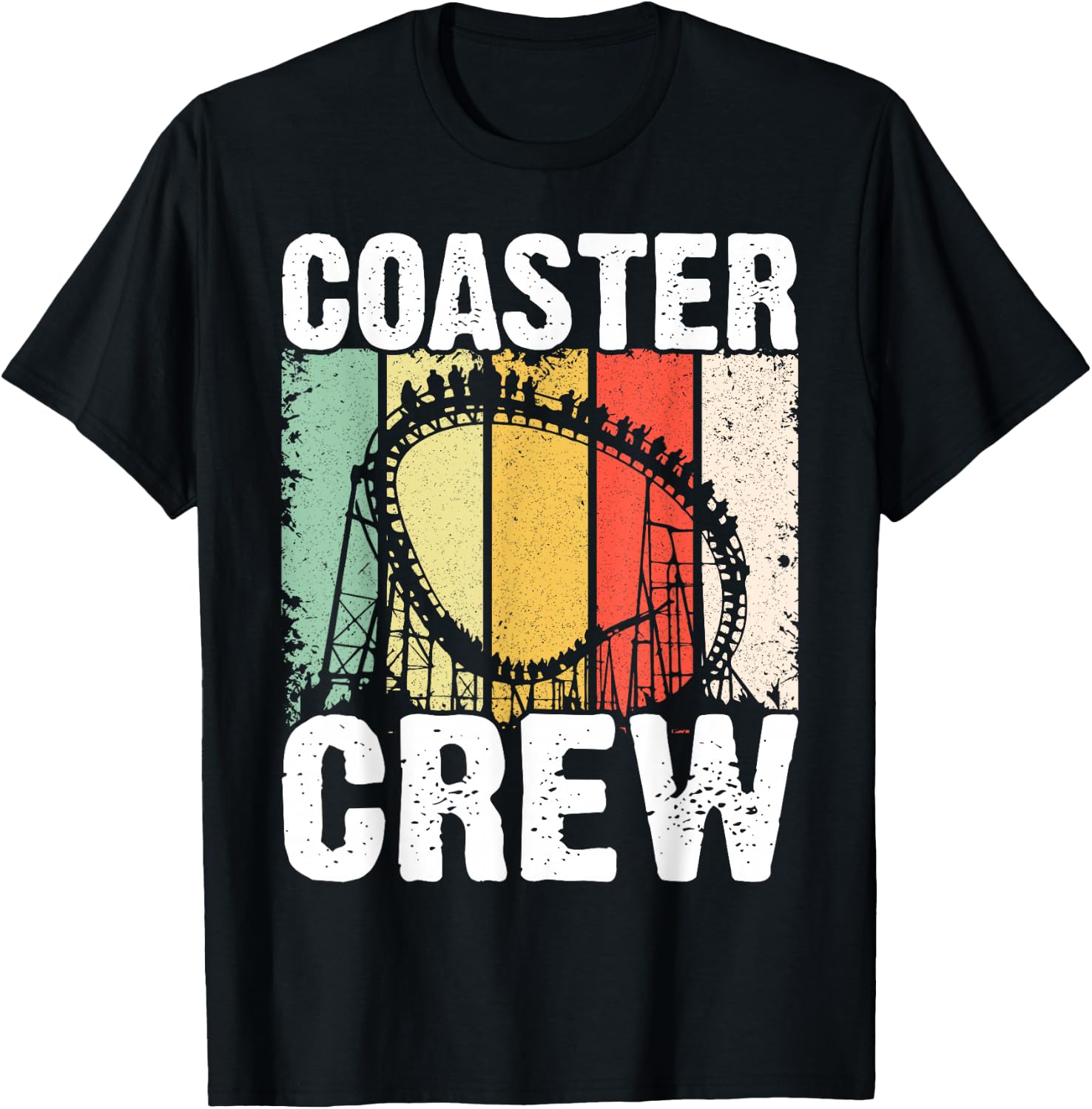 Vintage Rollercoaster Crew I Family Roller Coaster T-Shirt - T-Shirt | Black