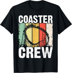 Vintage Rollercoaster Crew I Family Roller Coaster T-Shirt - T-Shirt | Black