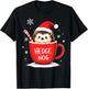 Cute Santa Hedgehog Eggnog Hedge Nog Merry Christmas T-Shirt - T-Shirt | Black