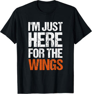 I'm Just Here For The Wings Funny BBQ T-Shirt - T-Shirt | Black