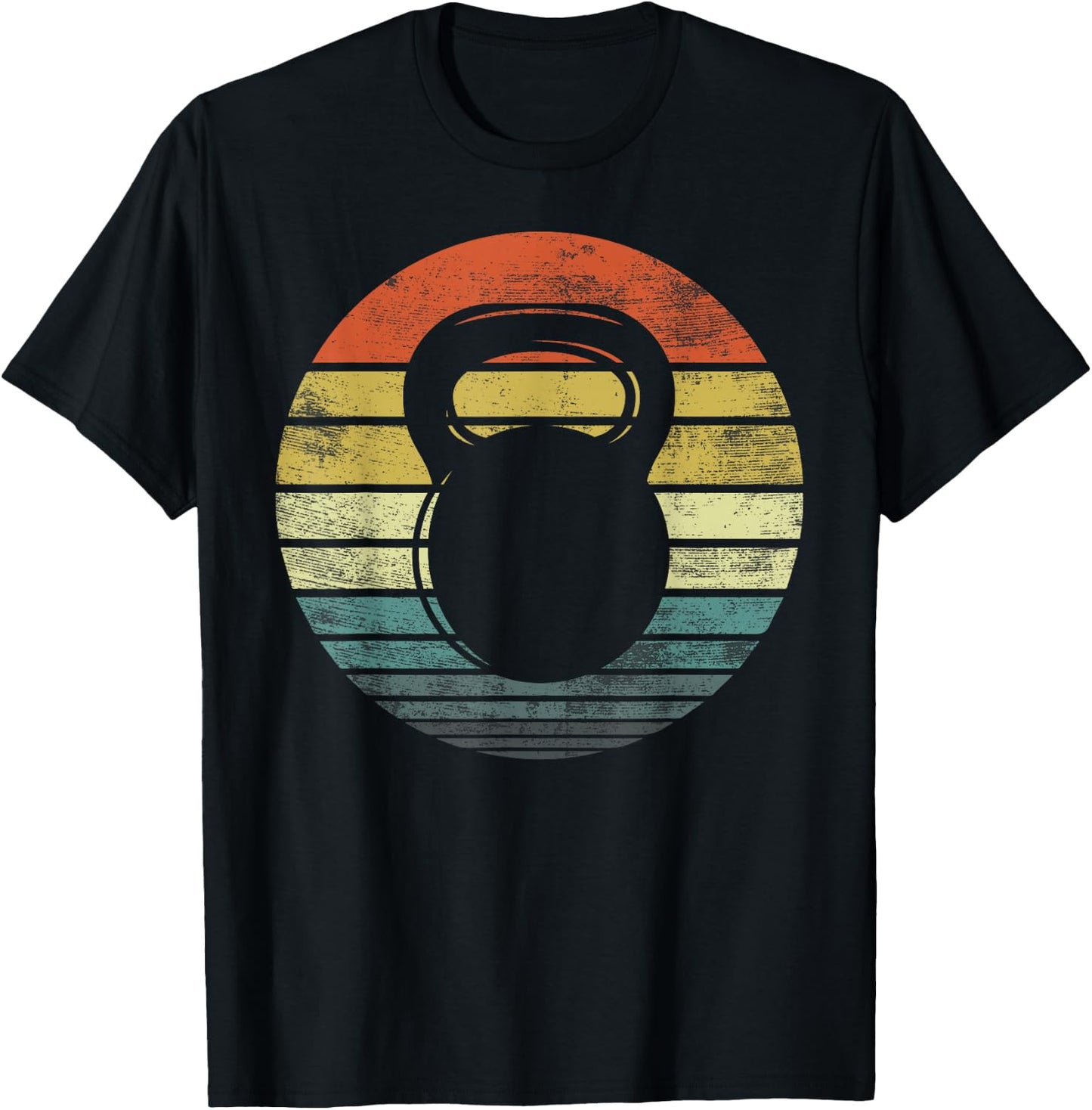 Kettlebell Gifts Funny Workout Retro Vintage Fitness Gym T-Shirt - T-Shirt | Black