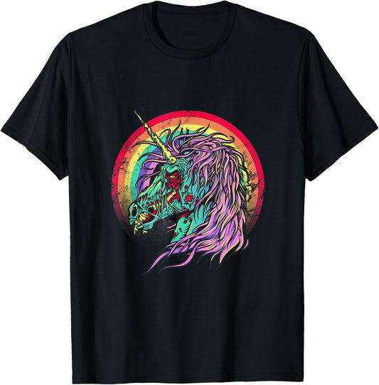 Zombie Unicorn Unicorn Halloween T-Shirt - T-Shirt | Black