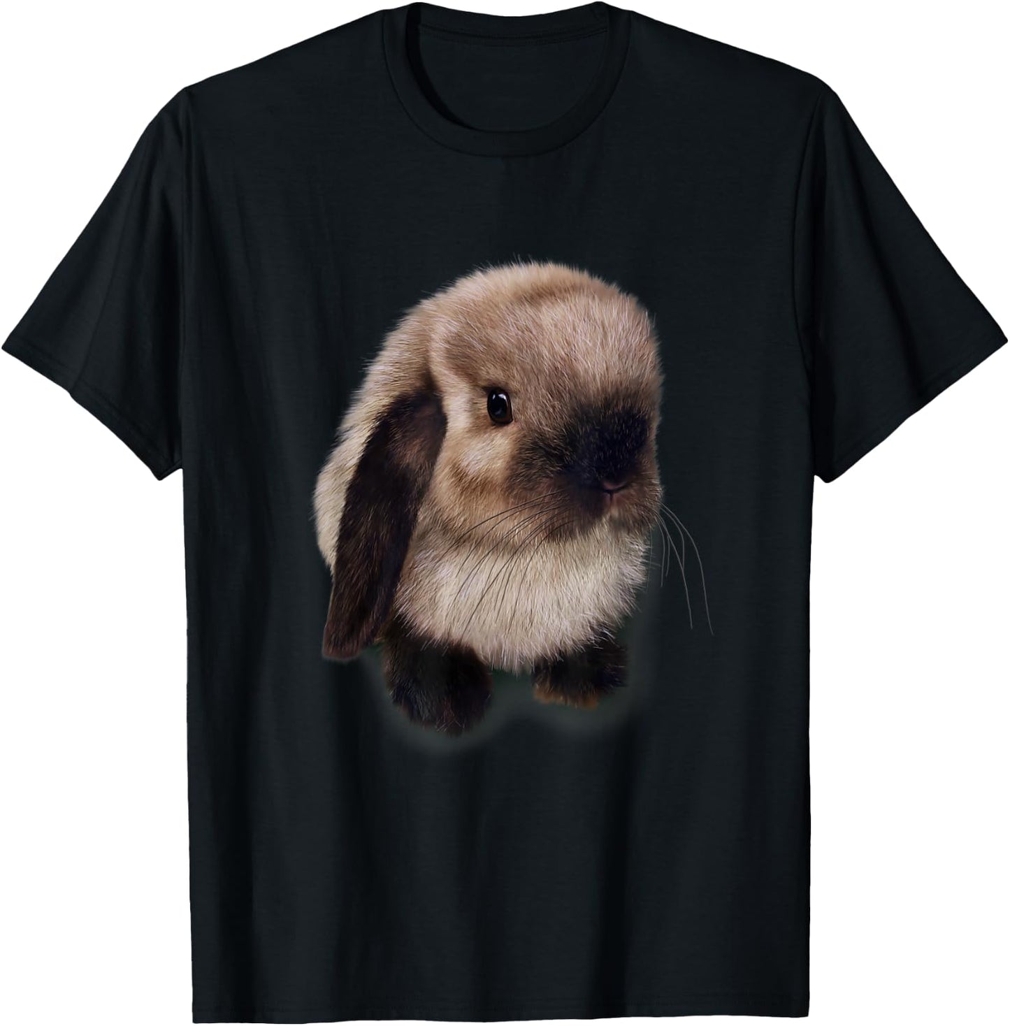 Siamese Holland Lop Bunny, Rabbit T-Shirt - T-Shirt | Black