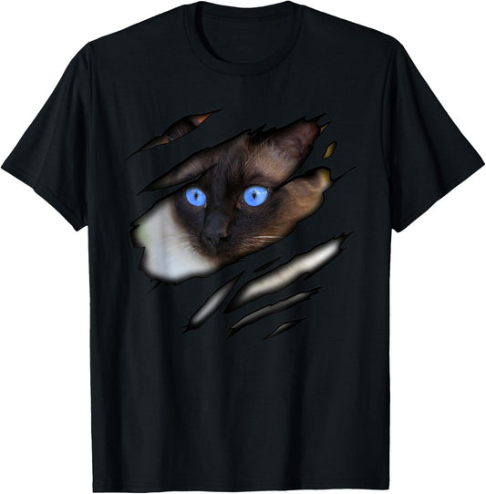 Siamese Cat in me design, Cadesign, Purebred Cat T-Shirt - T-Shirt | Black