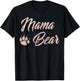 Mama Bear Cute for Mom Paw Pink T-Shirt - T-Shirt | Black