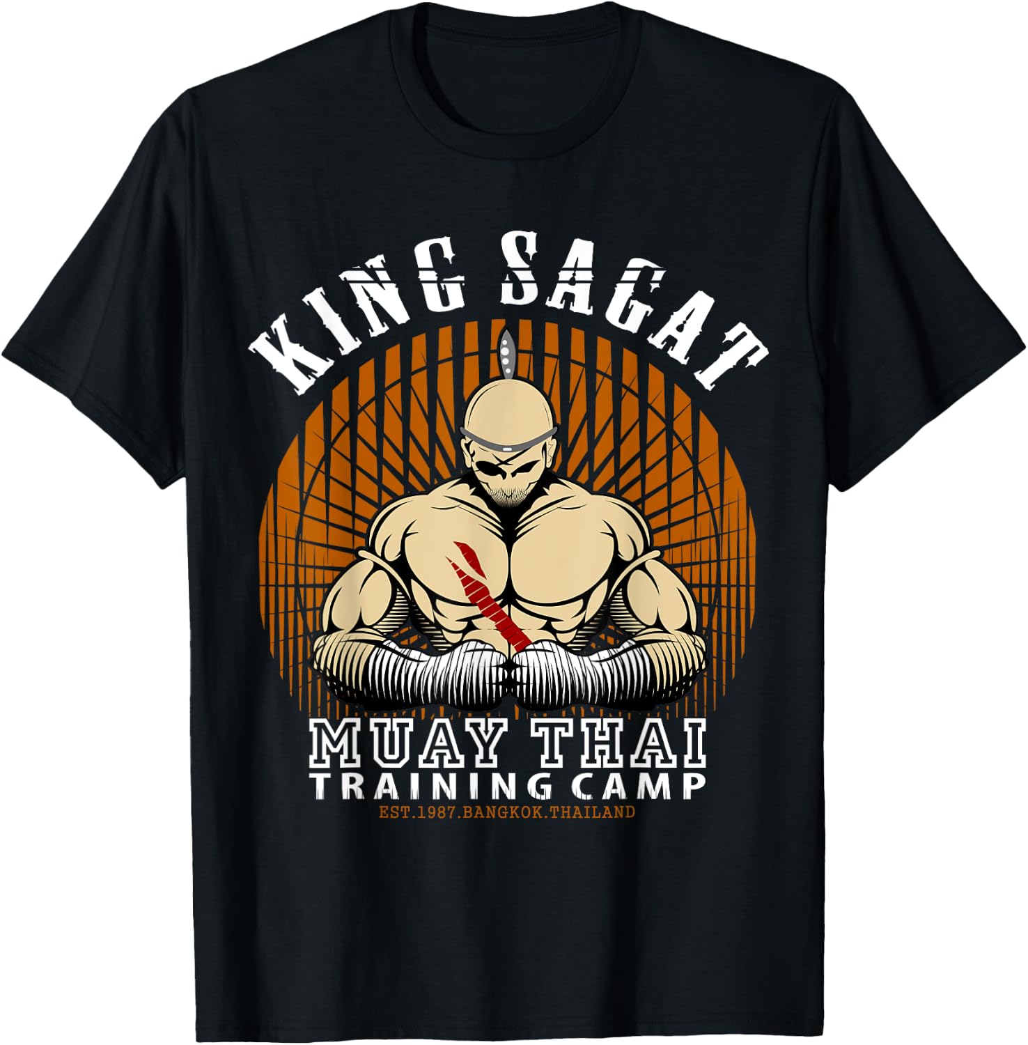 Muay Thai boxing training Gym - Sagat Training Camp T-Shirt - T-Shirt | Black