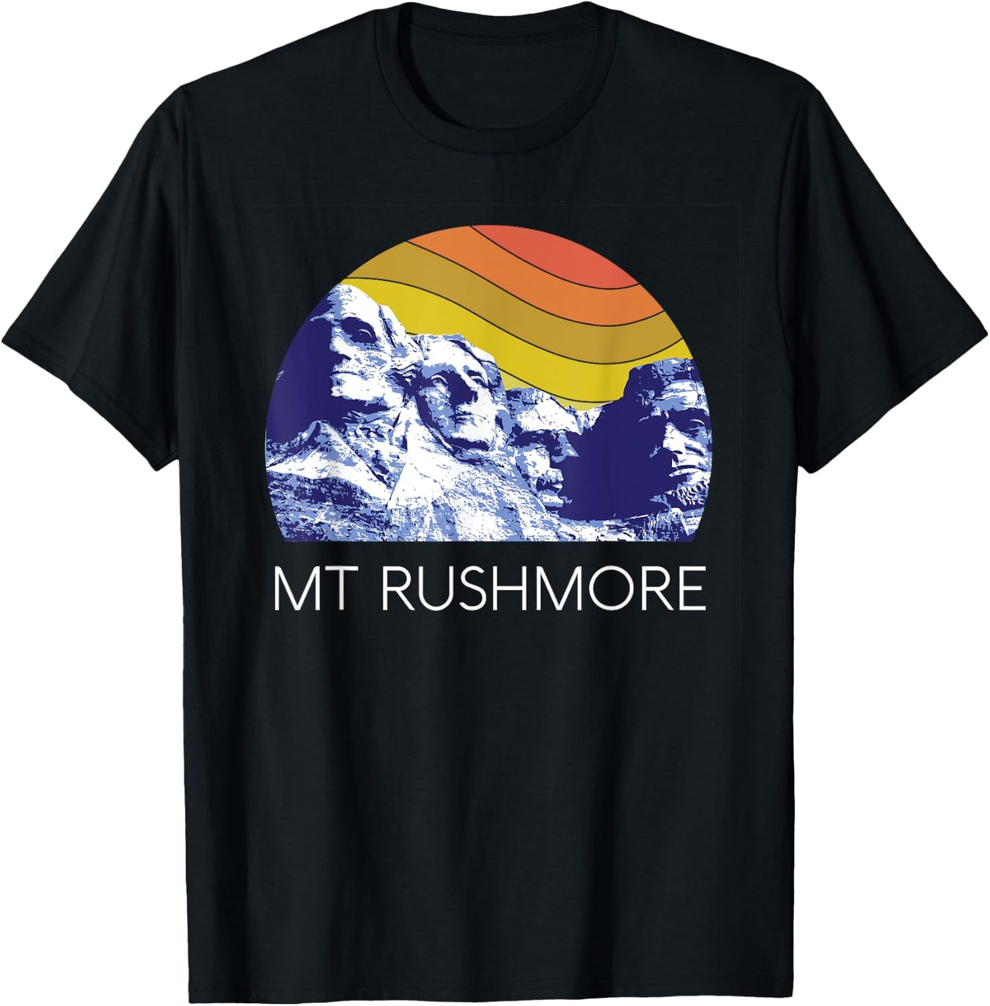 Mount Rushmore USA National Monument Historical American T-Shirt - T-Shirt | Black