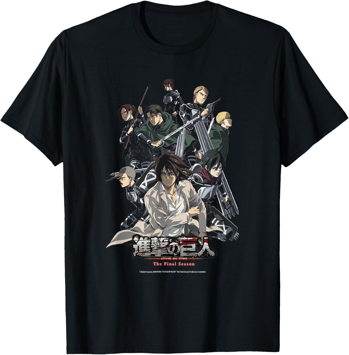 Attack on Titan Final Season - The Factions T-Shirt - T-Shirt | Black