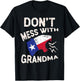 Don't Mess With Grandma Shirt Texas Lone Star Mothers Day T-Shirt - T-Shirt | Black