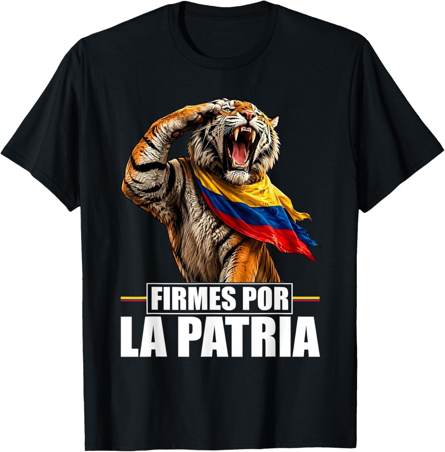 Abelardo Presidente 2026 Colombian Flag Firme por la Patria T-Shirt - T-Shirt | Black